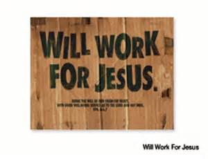 work for Jesus